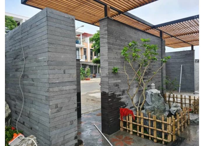 Đá ong xám ốp mặt tiền