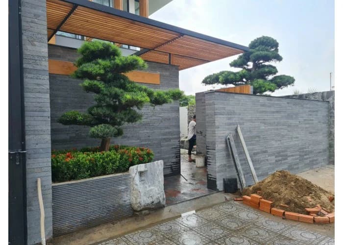 Đá ong xám ốp mặt tiền